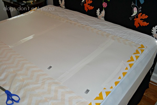 center poster on fabric