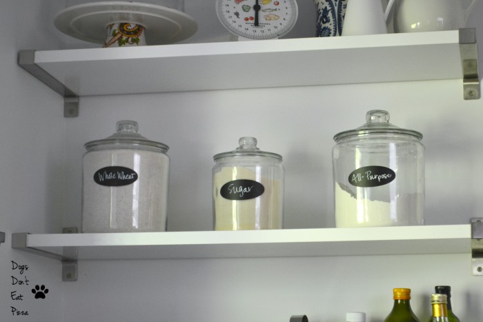kitchen storage and open shelving - painted kitchen - Dogs Don't Eat Pizza