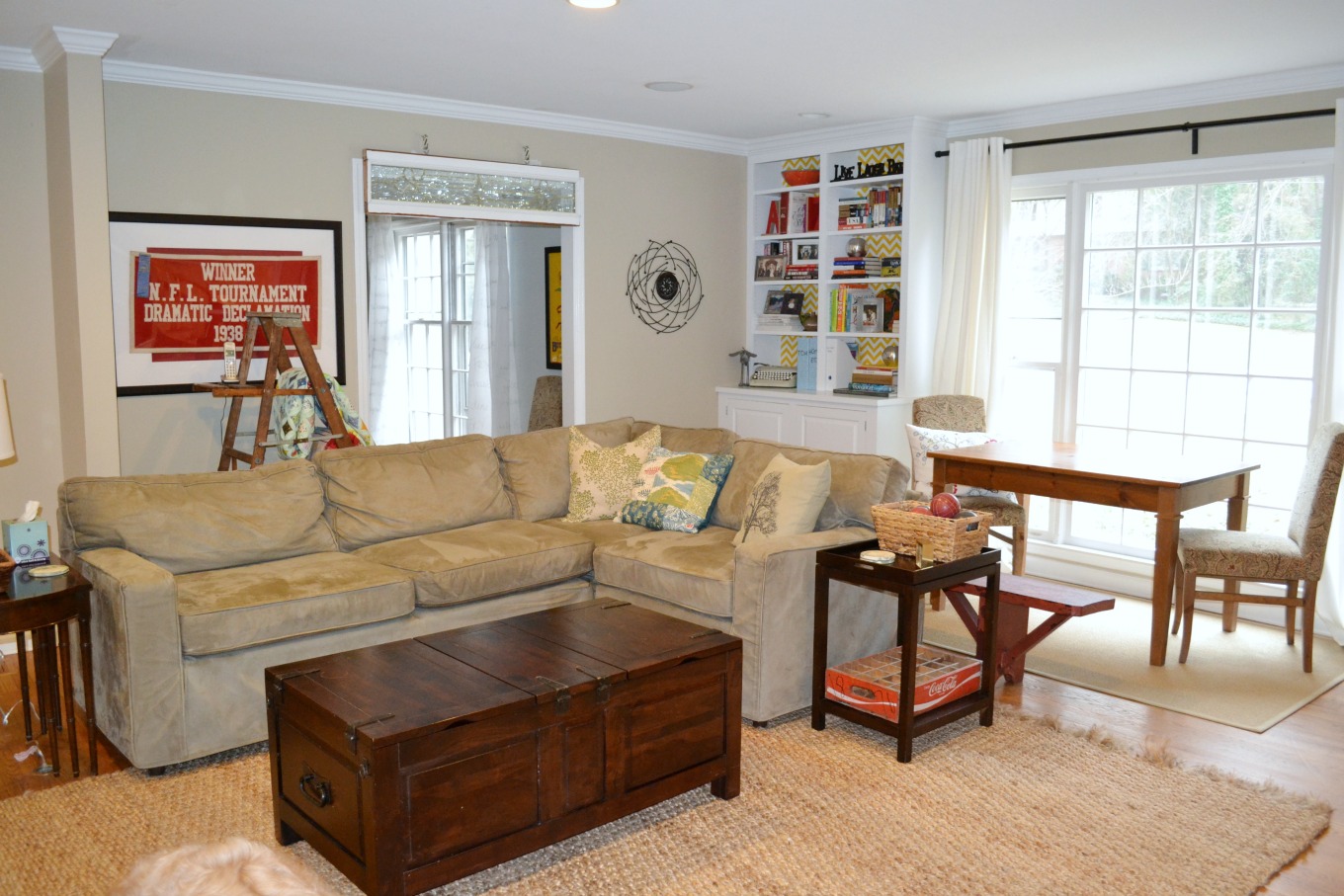 Living room in the first house - thediybungalow.com