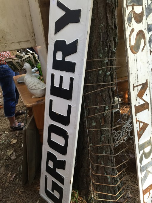 Grocery painted sign - finds from the Country Living Fair - thediybungalow.com