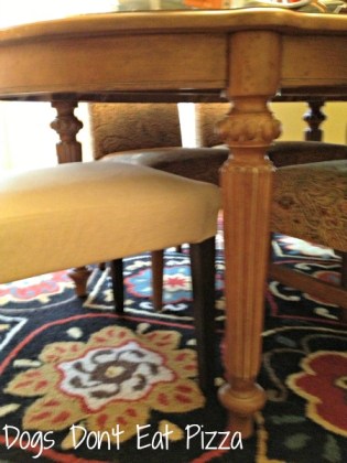 Dining Room table and rug - before