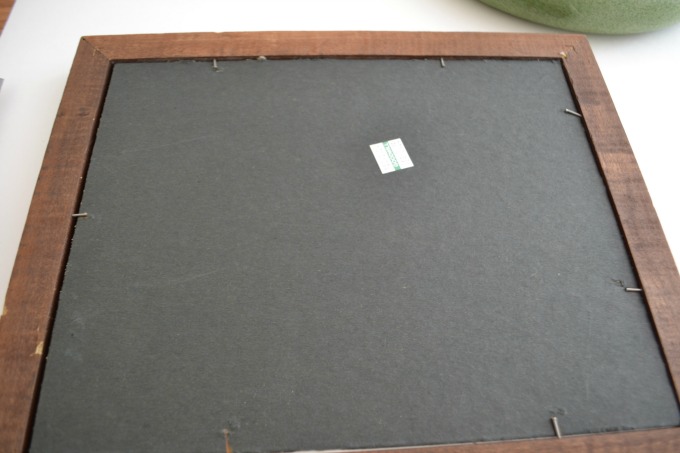 Back of picture frame nailed in - Swap It Like It's Hot - thediybungalow.com